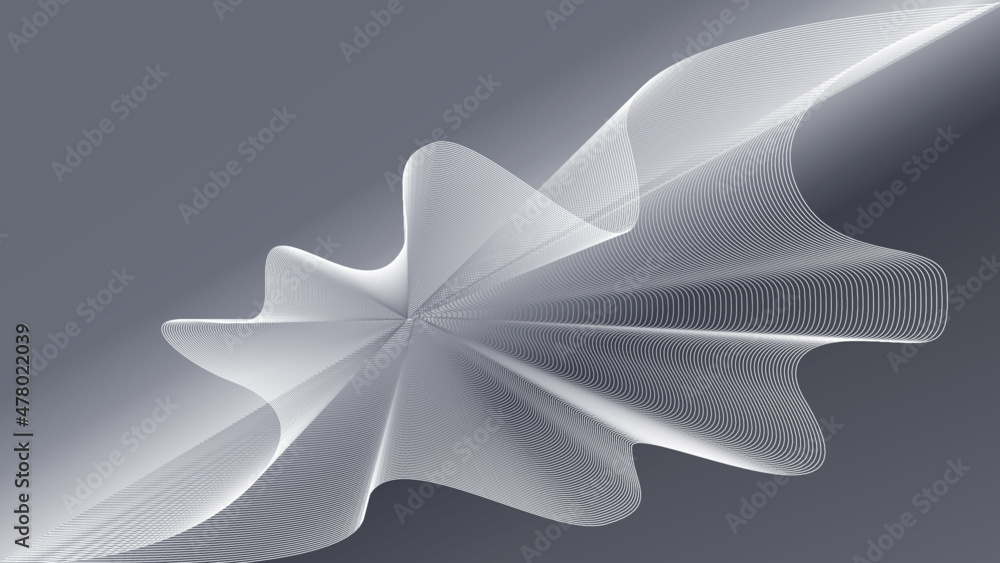 Obraz premium Abstract gray wave design vector background