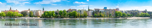 Obraz na płótnie Bord du Rhin à Bâle.