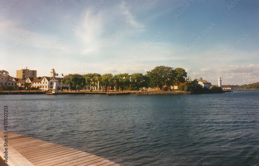 The waterfront of the town of Karlskrona in Sweden