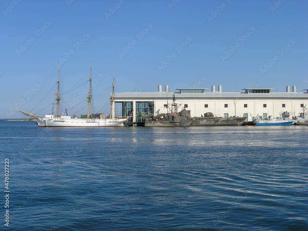 The waterfront of the town of Karlskrona in Sweden The waterfront of the town of Karlskrona in Sweden