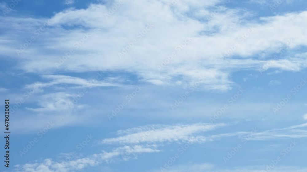 Panning shot of daytime sky with white clouds. Panning shot of daytime sky with white clouds.
