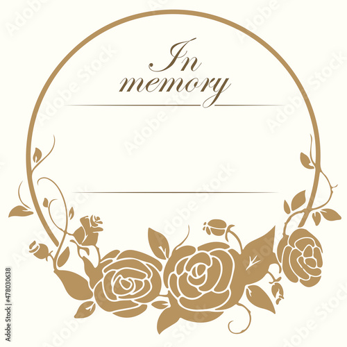 In  memory illustration for funeral event