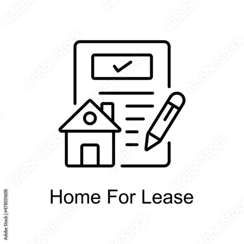 Home For Lease Vector line icons for your digital or print projects.