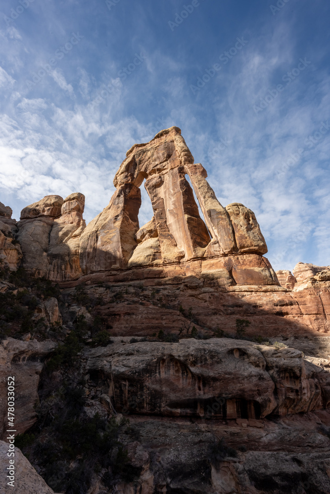 Druid Arch Towers Over Elephant Hill canyon