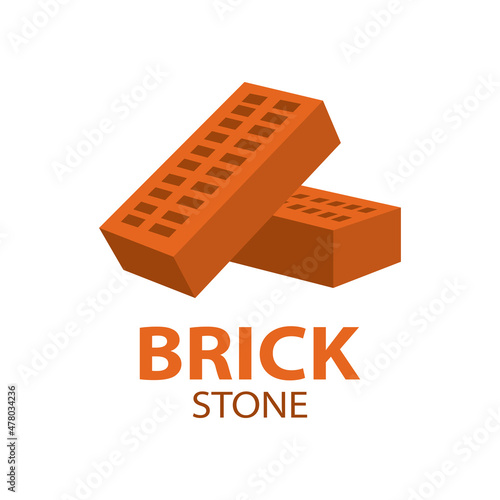 Vector set of logos brick stones, construction