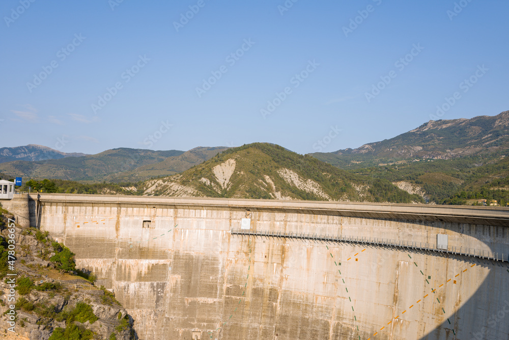 The Barrage de Castillon in Europe, France, Provence Alpes Cote dAzur, Var, in summer, on a sunny day.