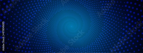 Abstract background of dots. Vector design of circles in a spiral, hypnosis. The pattern of a cosmic funnel, a maze. Glowing neon stars. Poster for social networks, medicine, websites, business