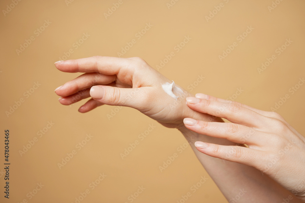 Hand cream and scrub moisturizing and skin care. Spa body care clean and soft skin. Hand cream and scrub moisturizing and skin care. Spa body care clean and soft skin.