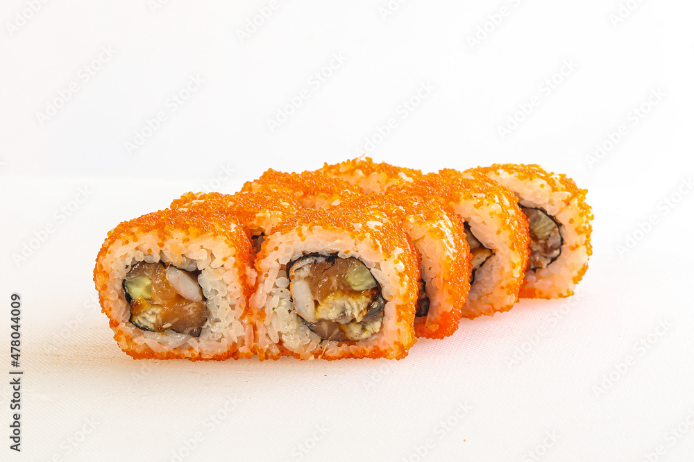 Japanese tradtional roll with salmon Japanese tradtional roll with salmon