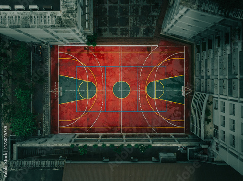 Basketball court Scholastica redcourt