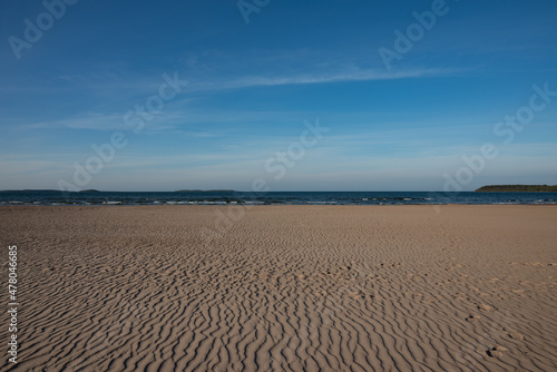 empty beach, sea and sky
