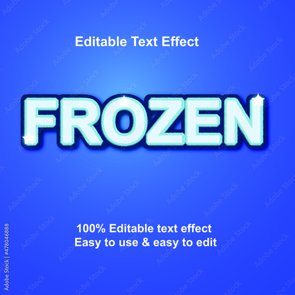 text effect frozen
