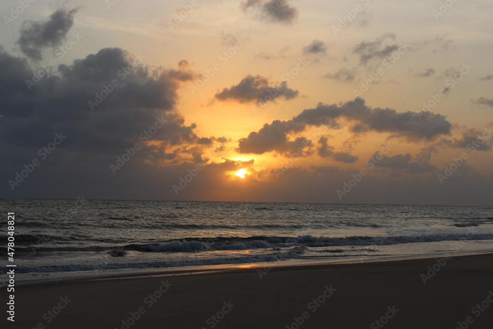 sunset on the beach