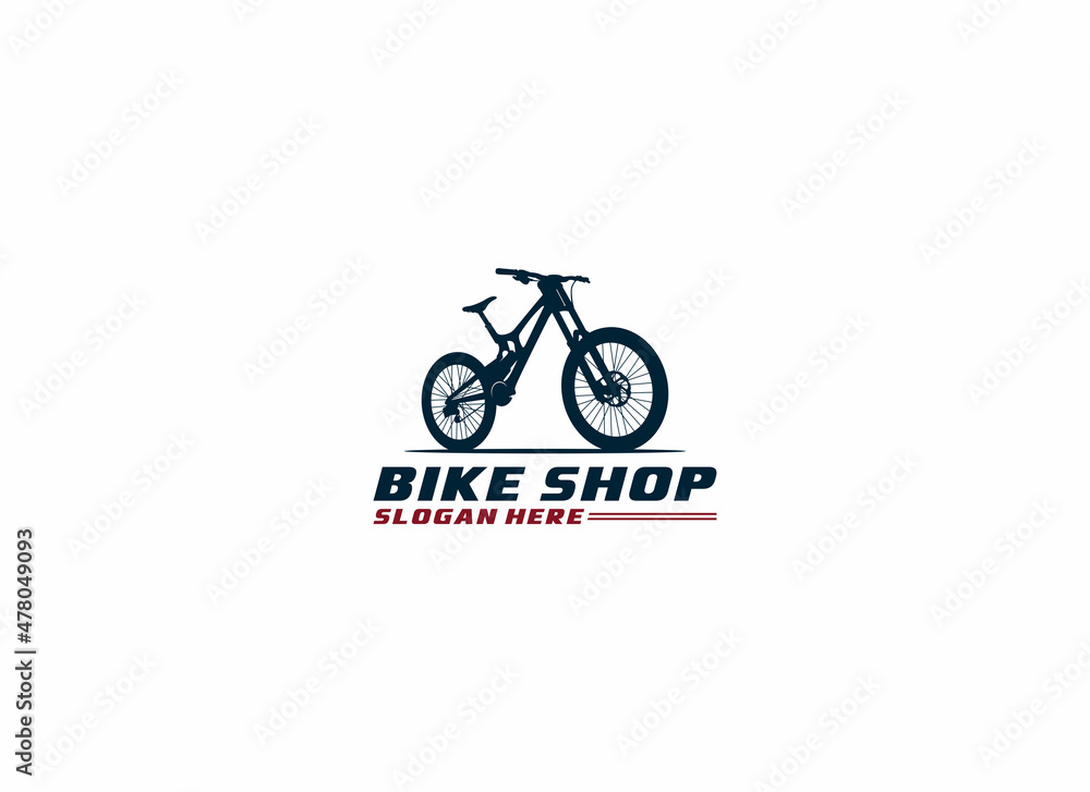 bike shop logo template vector in white background bike shop logo template vector in white background