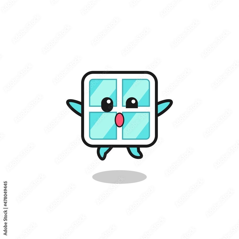 window character is jumping gesture window character is jumping gesture