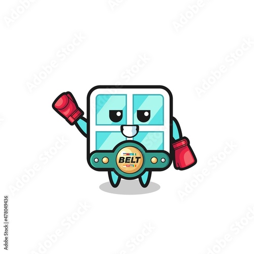 window boxer mascot character