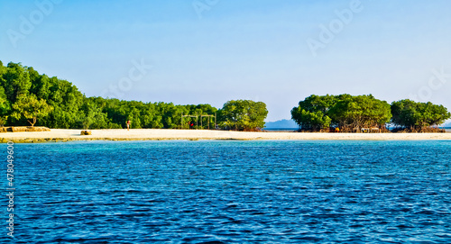 Scenic View Of Tropical paradise beach  Pahawan Island  Lampung  Sumatera  Indonesia