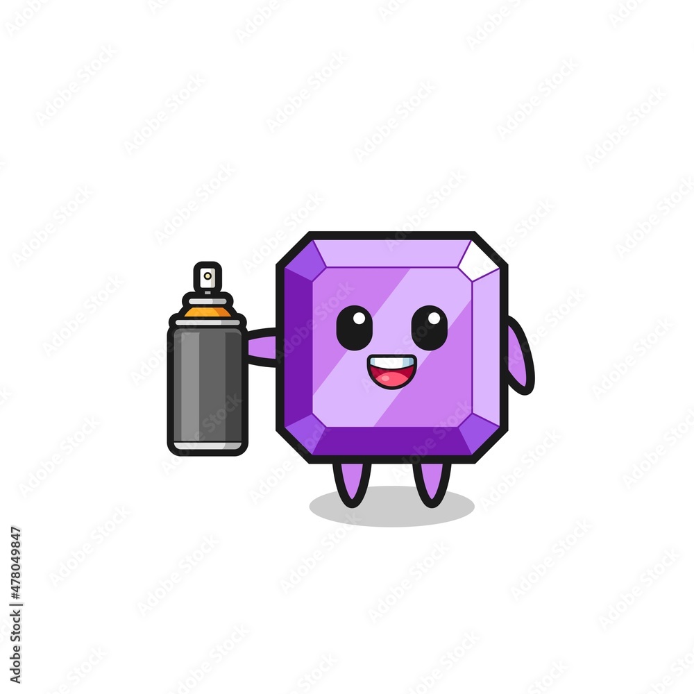 the cute purple gemstone as a graffiti bomber the cute purple gemstone as a graffiti bomber
