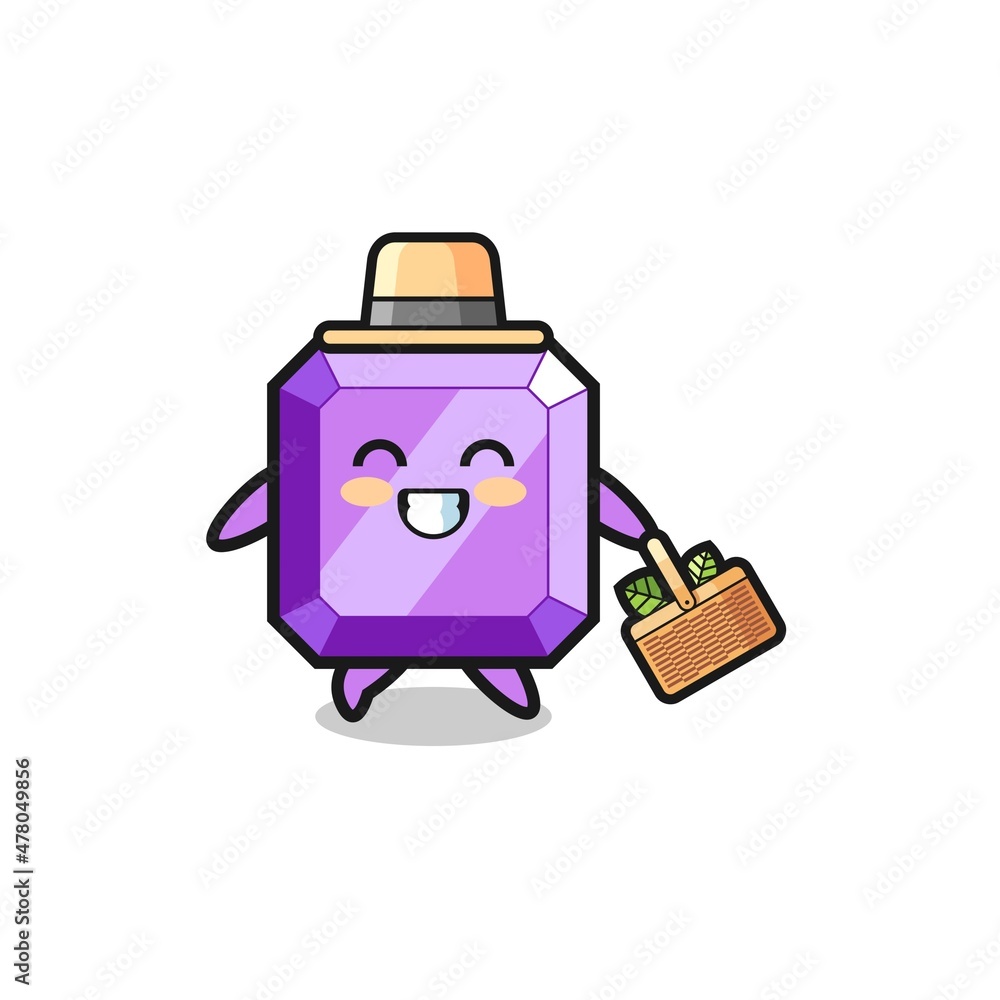 purple gemstone herbalist character searching a herbal purple gemstone herbalist character searching a herbal