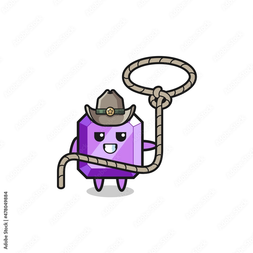 the purple gemstone cowboy with lasso rope the purple gemstone cowboy with lasso rope