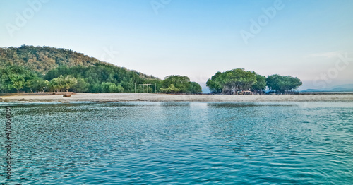 Scenic View Of Tropical paradise beach  Pahawan Island  Lampung  Sumatera  Indonesia