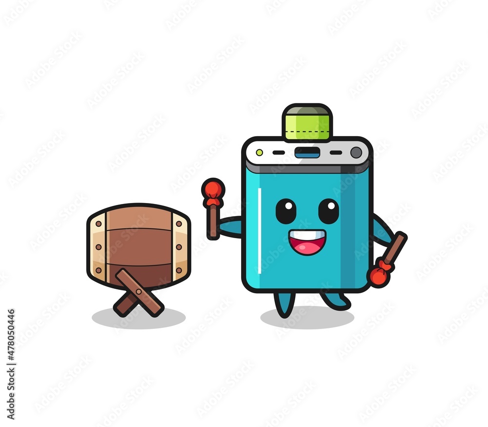 power bank muslim cartoon is beating the bedug power bank muslim cartoon is beating the bedug