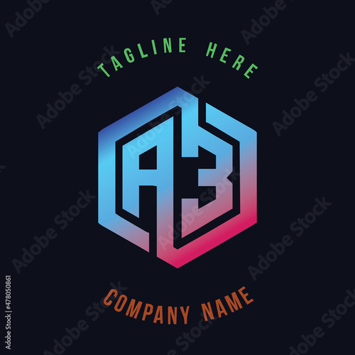 A3  lettering logo is simple, easy to understand and authoritative