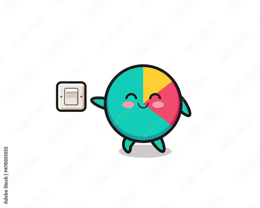 cartoon chart is turning off light cartoon chart is turning off light