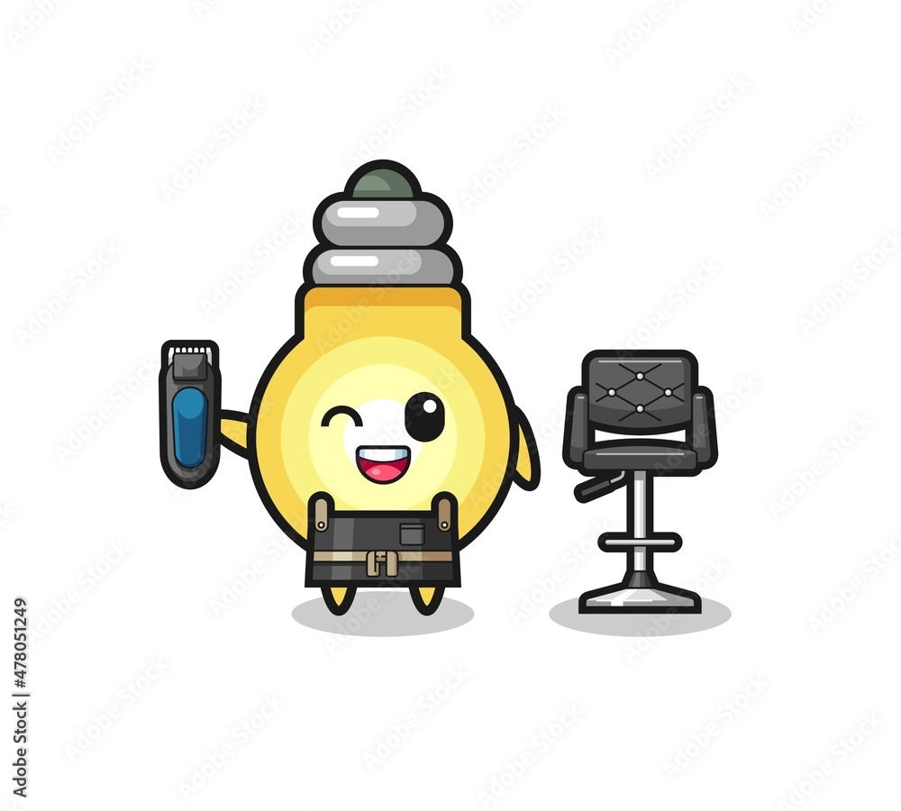 light bulb barbershop is holding a trimer light bulb barbershop is holding a trimer