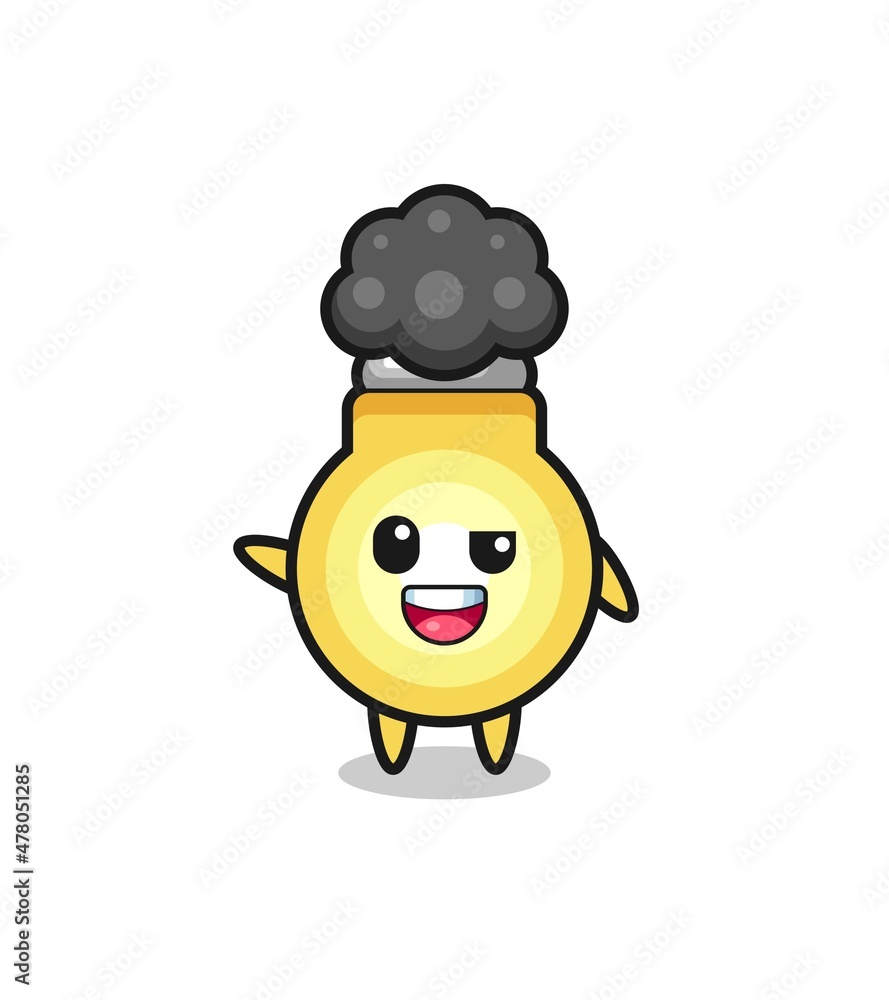 light bulb character as the afro boy light bulb character as the afro boy