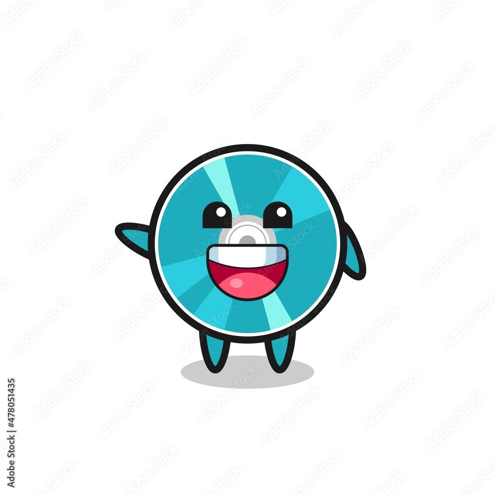 happy optical disc cute mascot character happy optical disc cute mascot character
