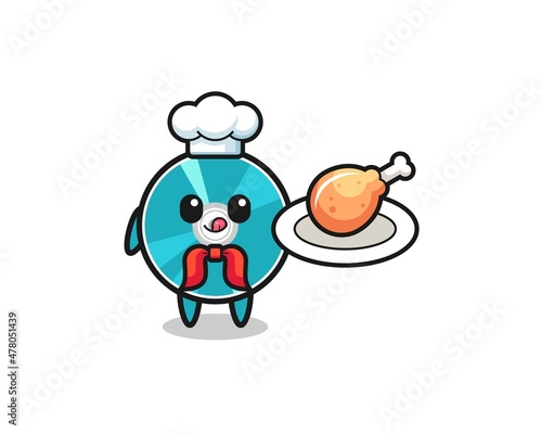 optical disc fried chicken chef cartoon character