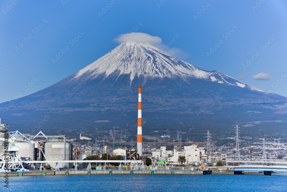 富士山と煙突