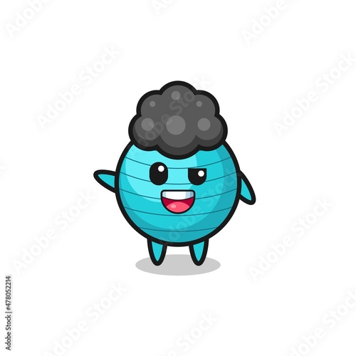 Wallpaper Mural exercise ball character as the afro boy Torontodigital.ca