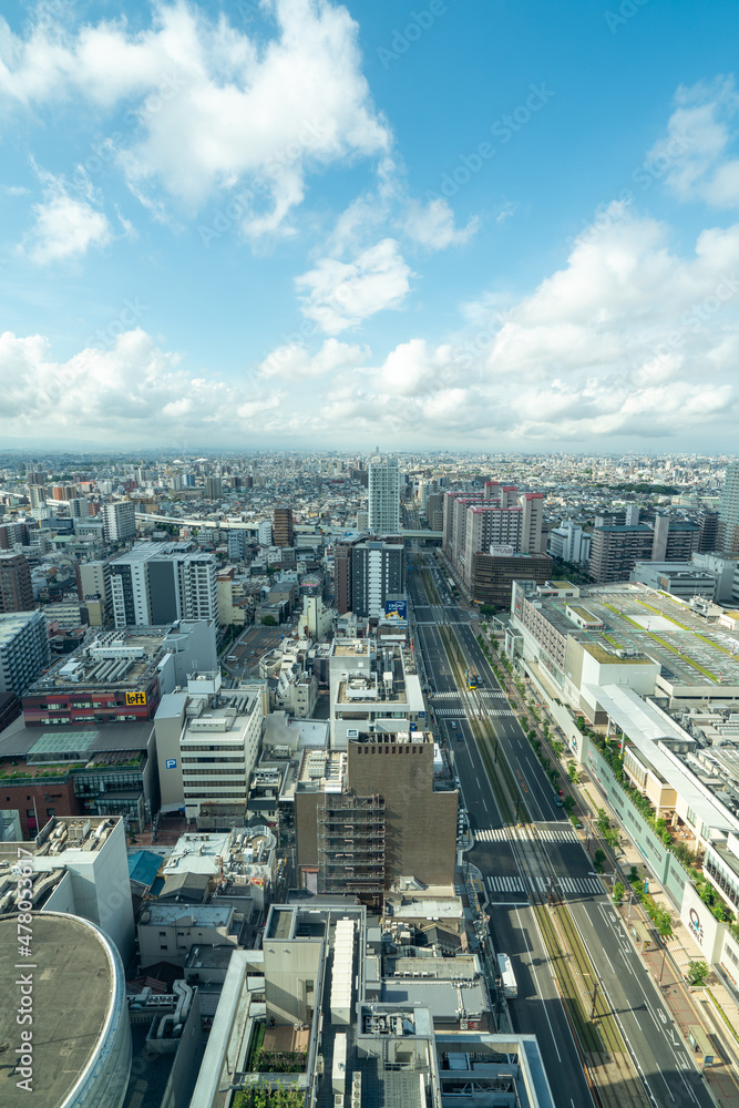Fototapeta premium 天王寺から見る阿倍野周辺の風景