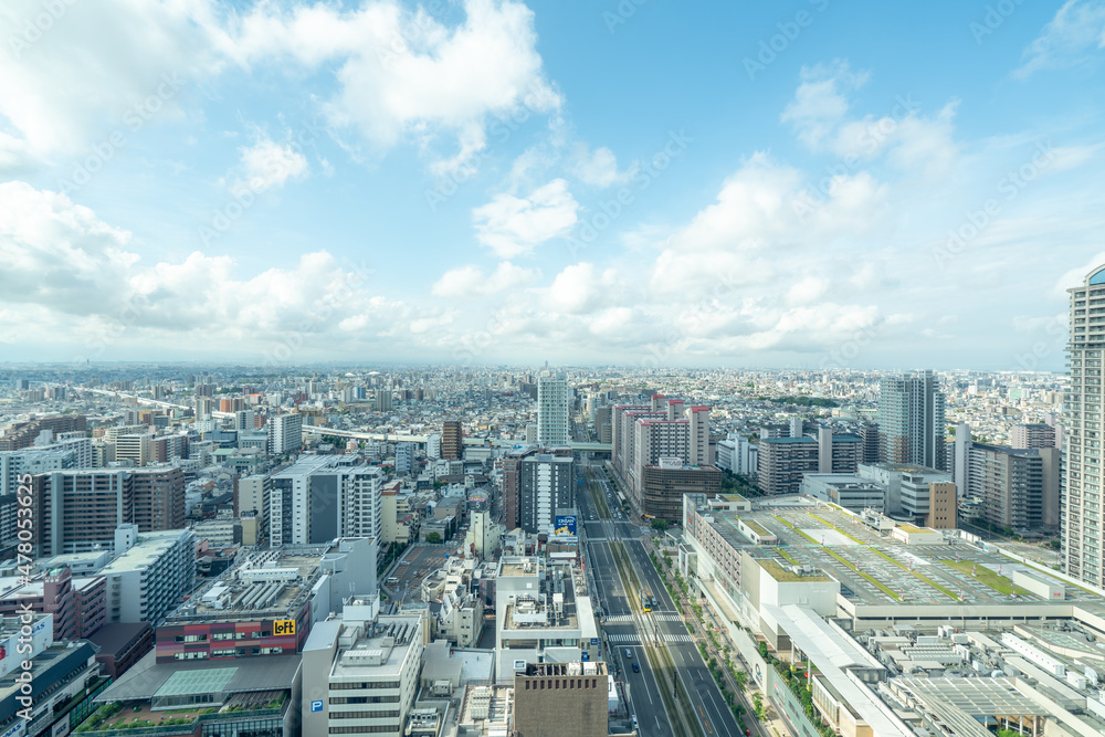 Fototapeta premium 天王寺から見る阿倍野周辺の風景