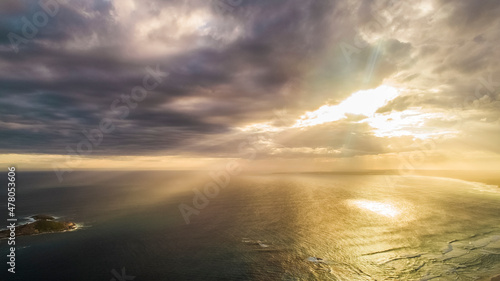 Stylized Filter Drone shot of Observatory Point Esperance Western Australia © Overflightstock