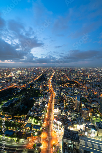 天王寺のホテルから見る大阪の夜景