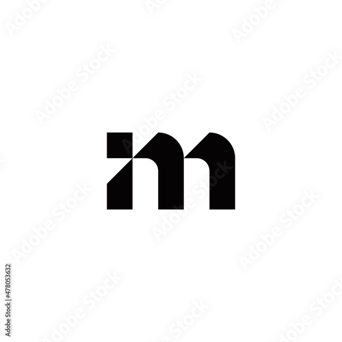 i m im initial logo design vector template