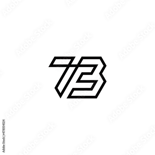 t f b 3 tb t3 tfb tf3 initial logo design vector template