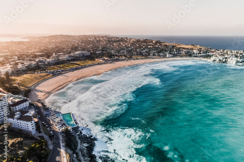 Long Exposure Drone Photo of Bondi Beach photo