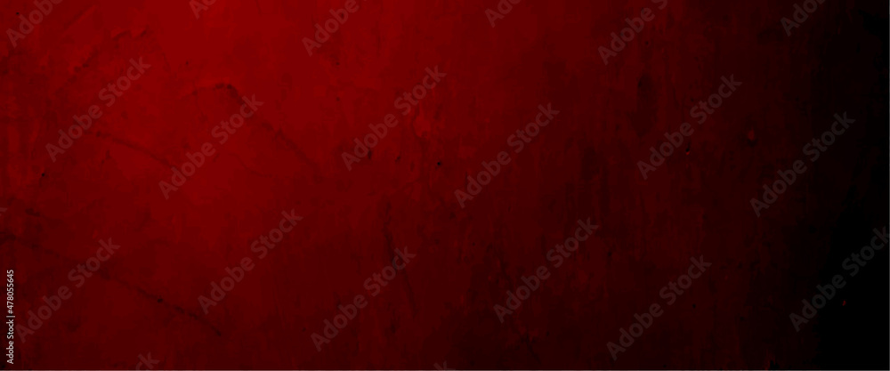 Abstract Red grungy Decorative wall background Vector with old distressed vintage grunge texture. pantone of the year color concept background with space for text. Fit for basis for banners
