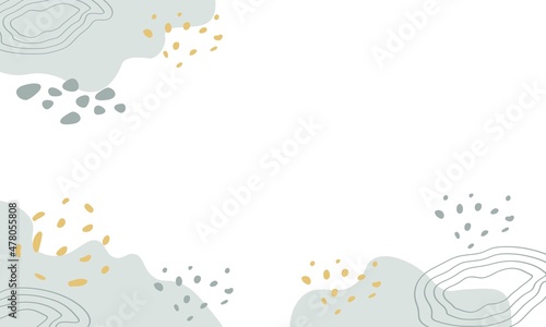 Minimalist hand drawn fluid shapes background