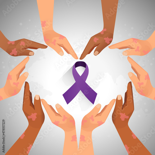 Vector illustration on the theme of World Leprosy Day in January