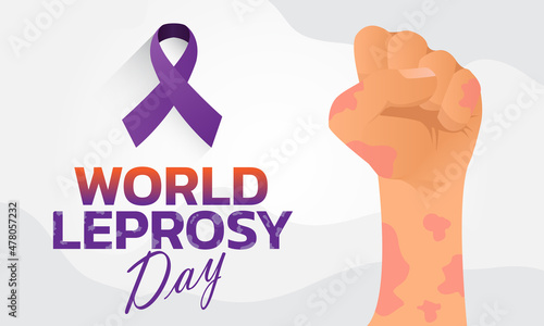 Vector illustration on the theme of World Leprosy Day in January