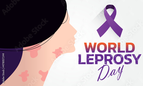Vector illustration on the theme of World Leprosy Day in January