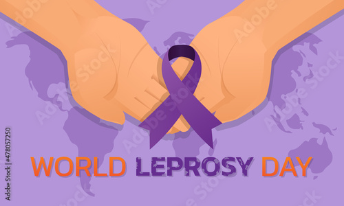 Vector illustration on the theme of World Leprosy Day in January