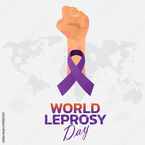 Vector illustration on the theme of World Leprosy Day in January