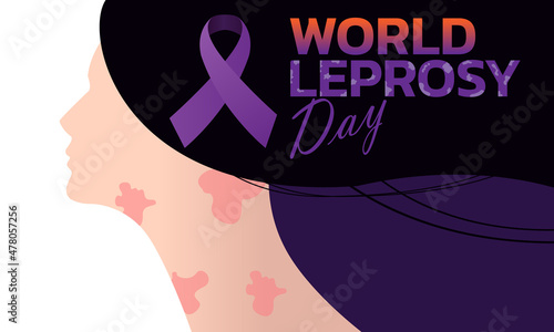 Vector illustration on the theme of World Leprosy Day in January
