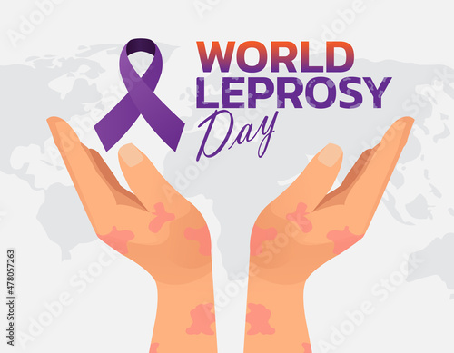 Vector illustration on the theme of World Leprosy Day in January